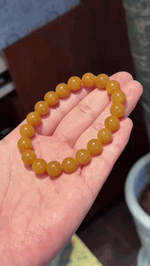 29712 和田玉黃紅糖手串 (10mm直徑)