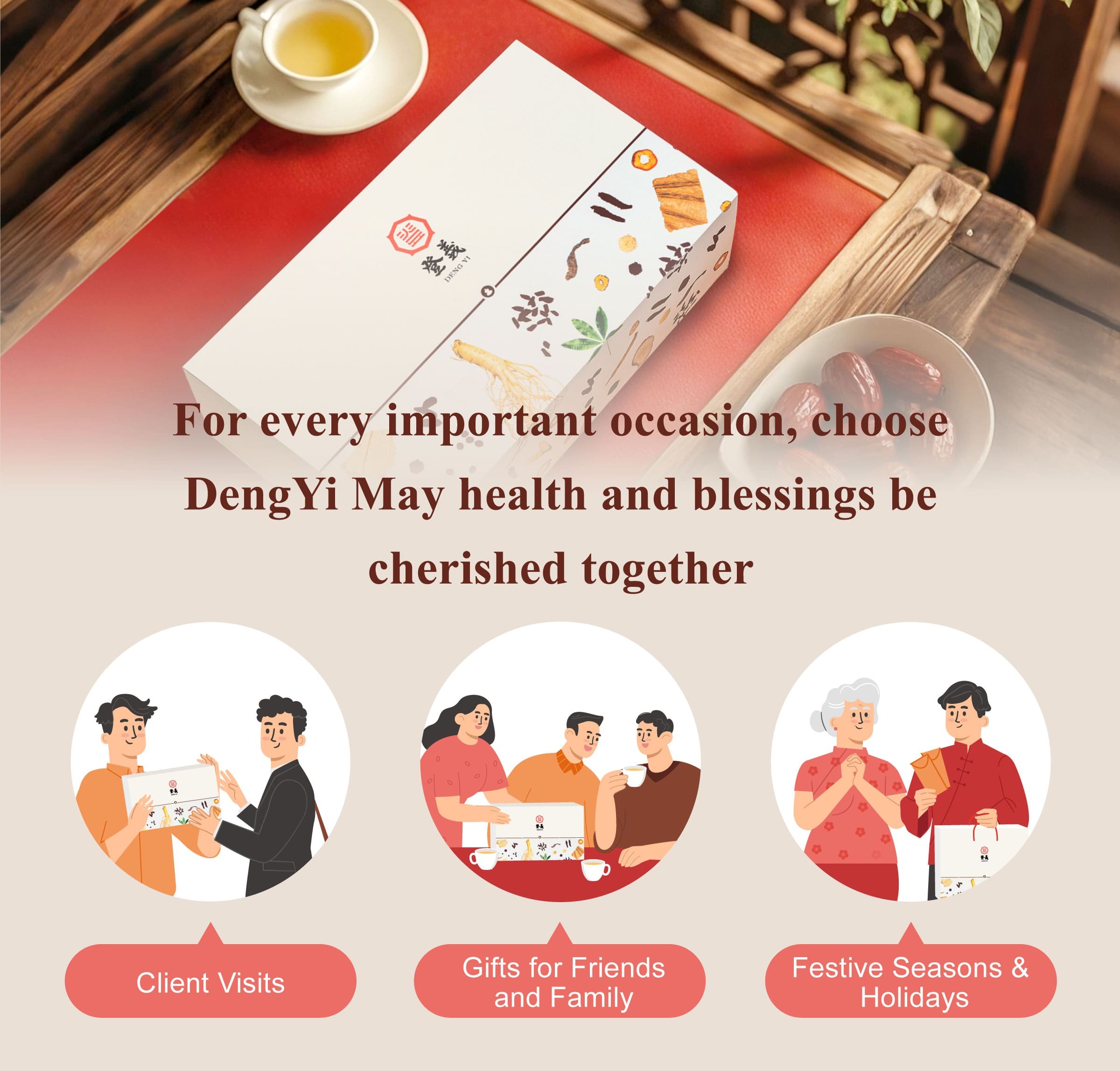 Dengyi Herbal Tea Gift Set（Shining Tea＋American Ginseng Tea） Suitable For