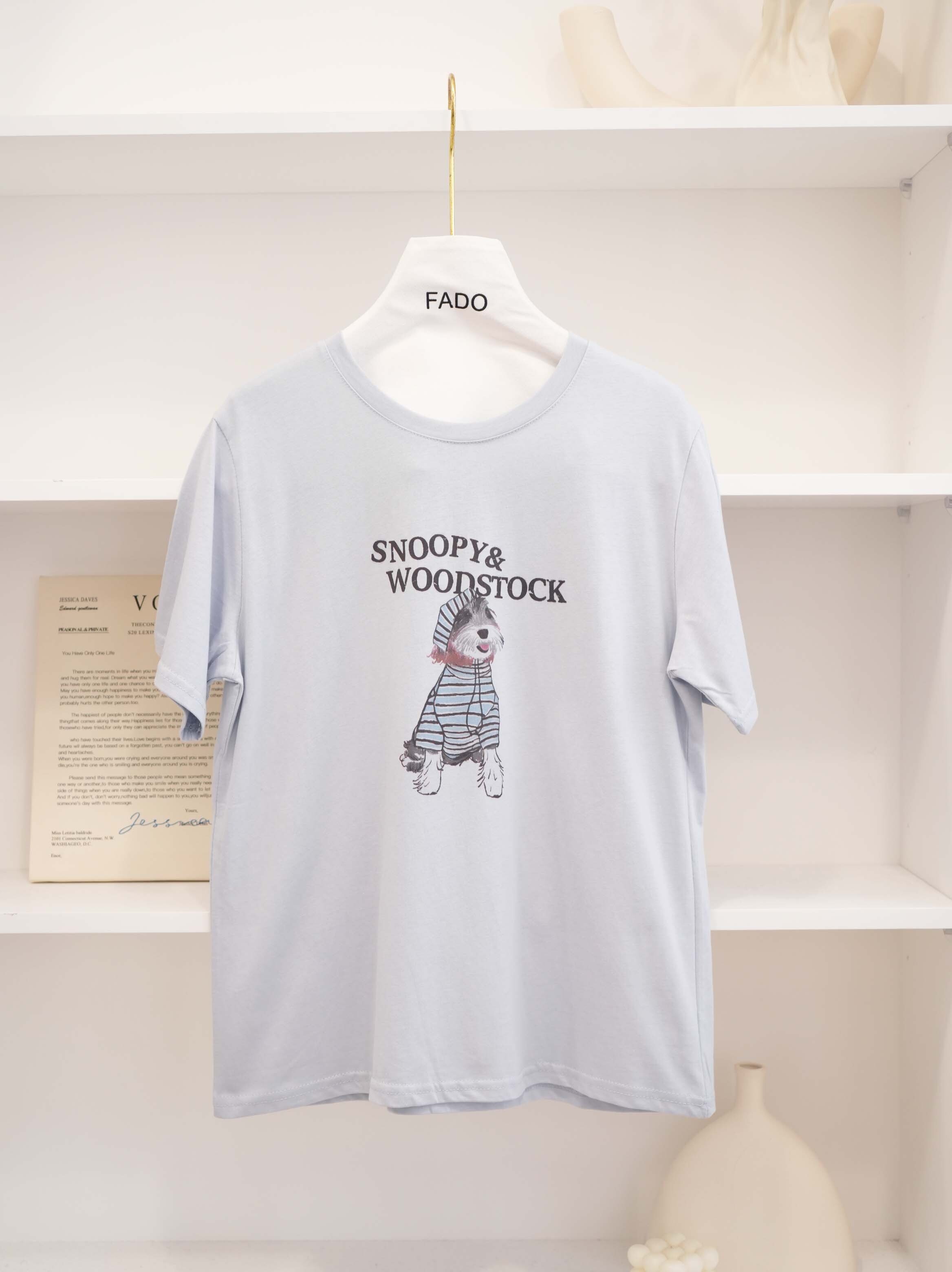 法朵Fado shop｜狗狗英文印圓領T 0215003 四色