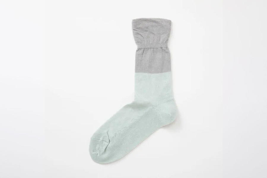 中川政七商店 - 不咬腳棉麻Dip中筒襪 23-25cm / 薄荷