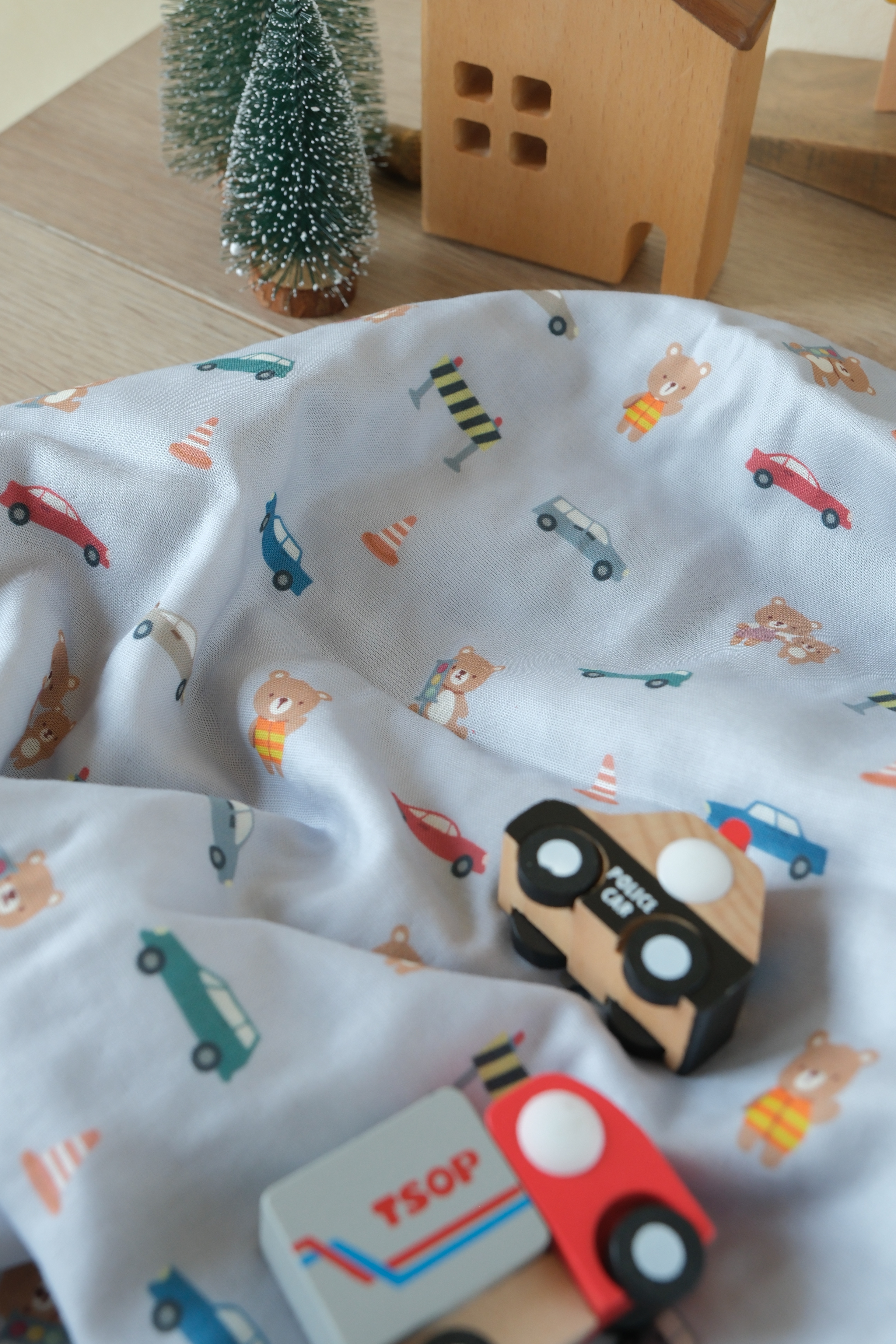 Hi Y.P store-舒眠毯-獨家設計款-汽車小熊