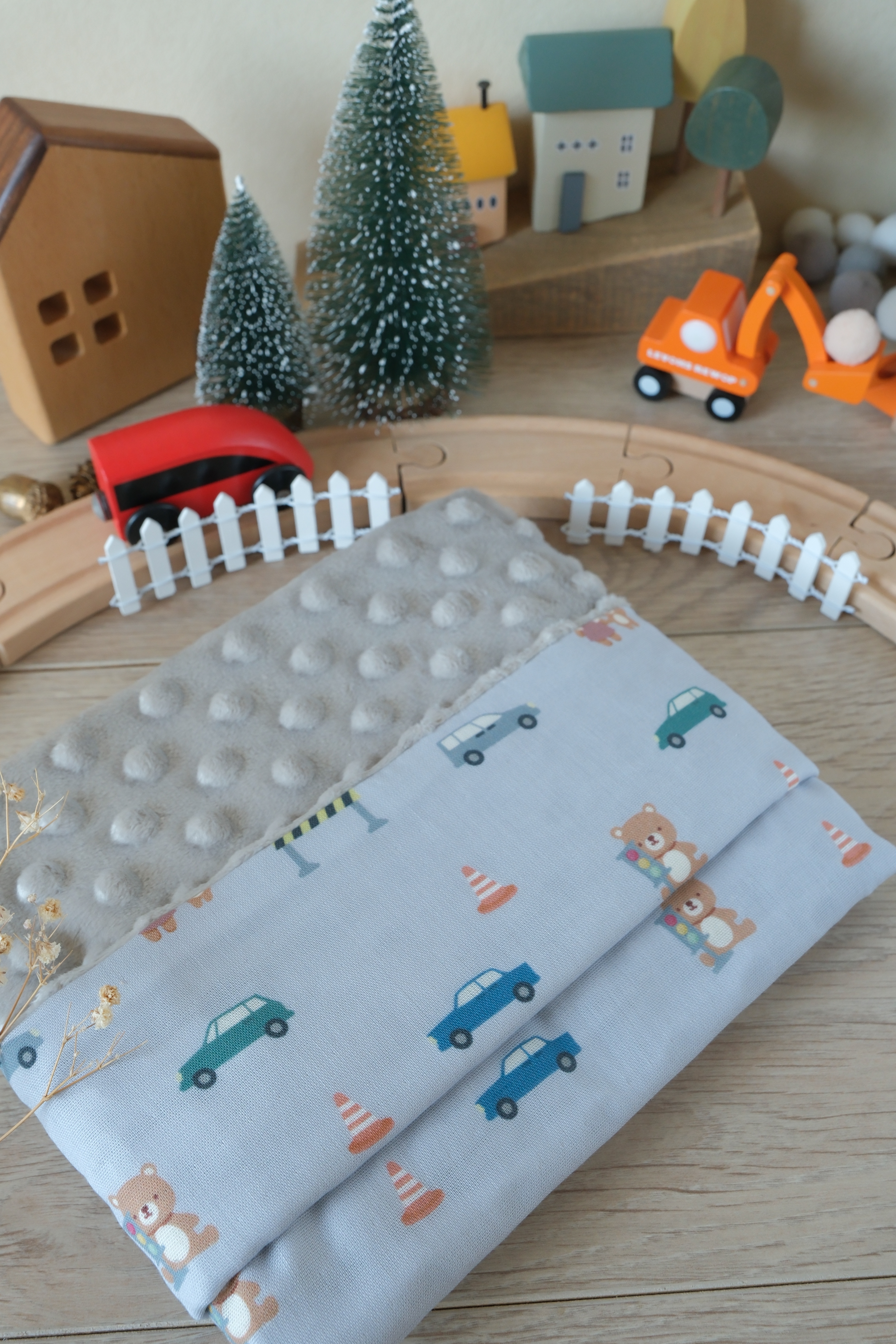 Hi Y.P store-嬰兒車蓋毯-獨家設計款-汽車小熊