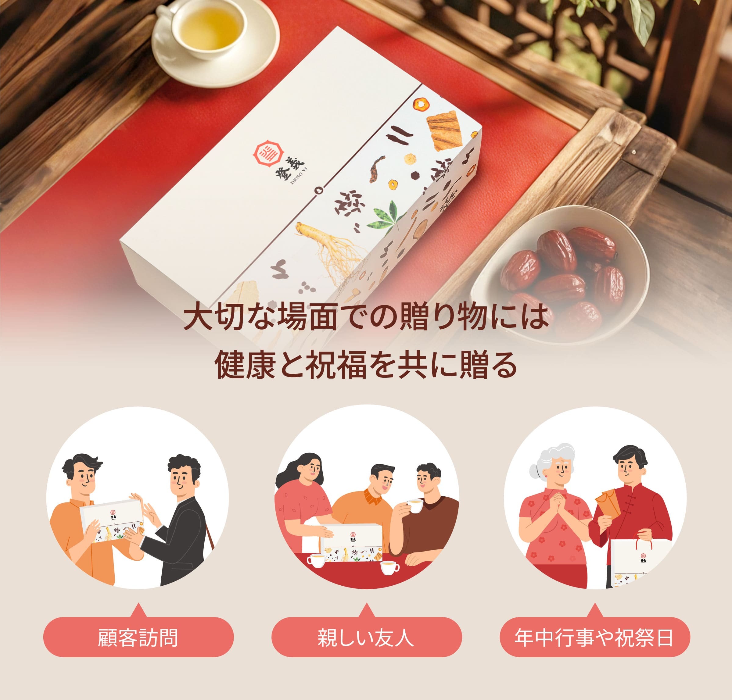 Dengyi 漢方茶ギフトセット（西洋参茶+紅参茶）のターゲット