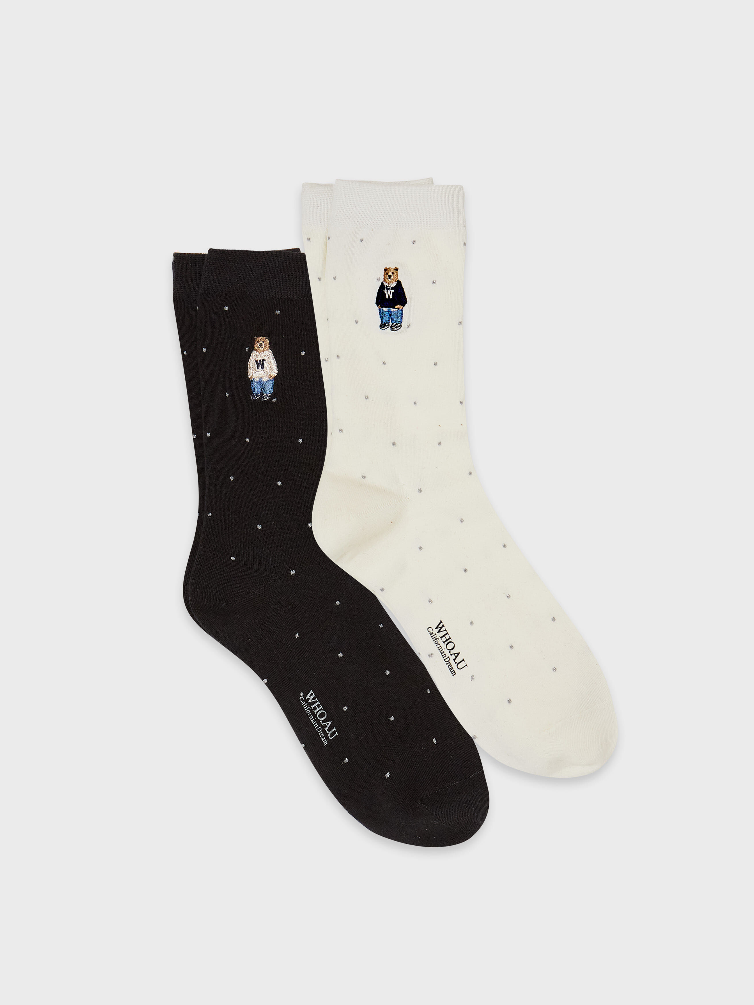 【直播】Who.A.U LX030527 Steve Dot 襪子 (2對裝)