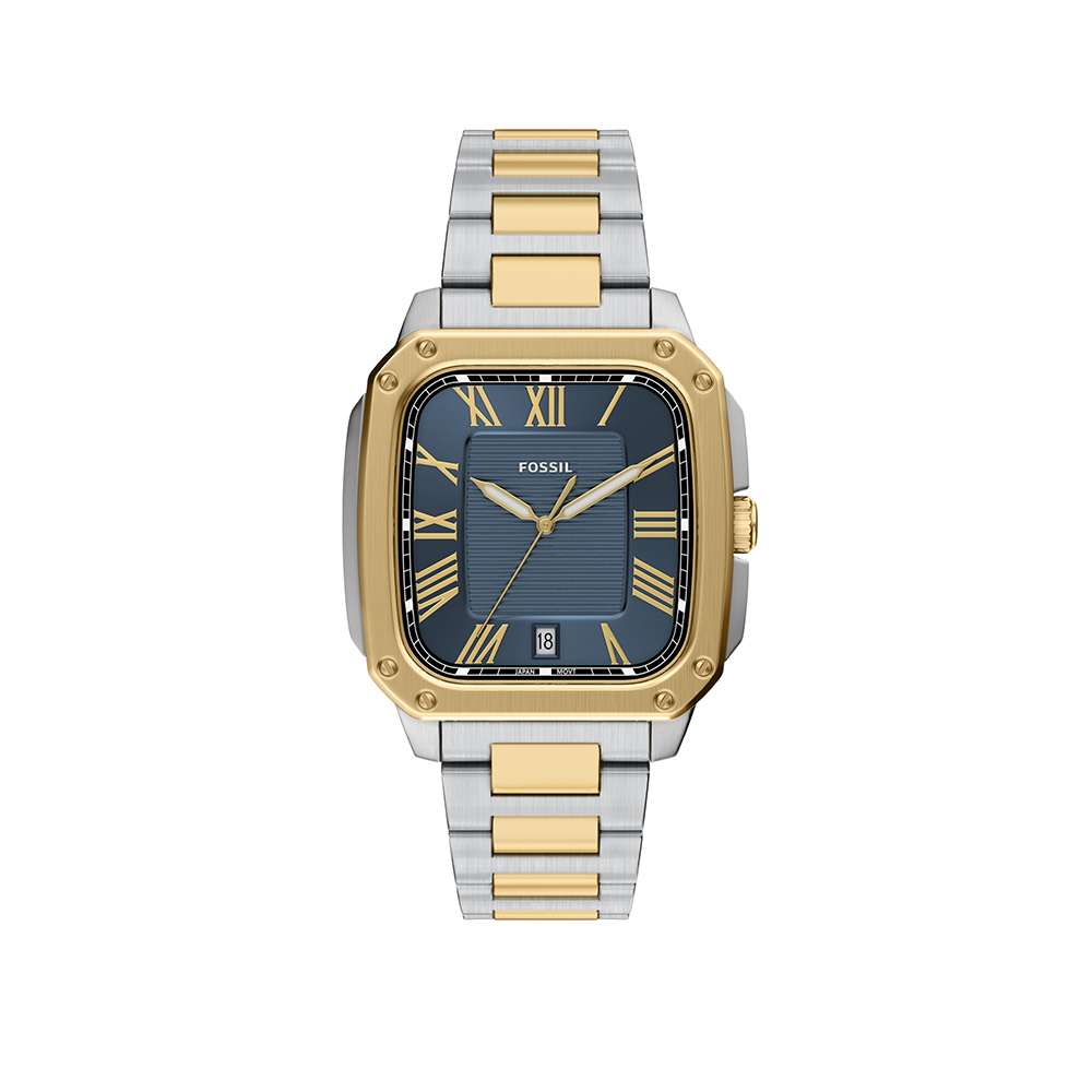 Crosby 縱橫工業男錶 金銀雙色不鏽鋼錶帶 26 MM FS6161