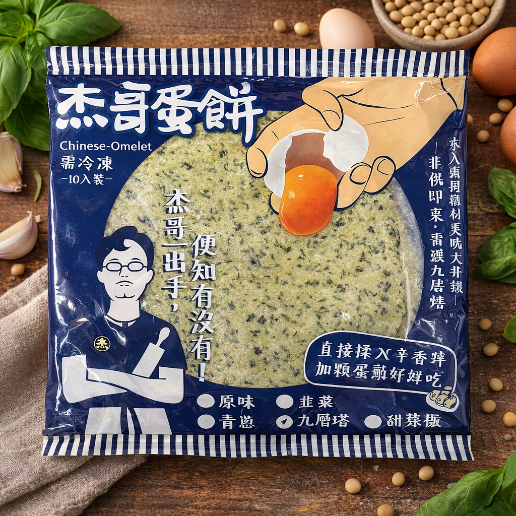 九層塔蛋餅皮10入(純素可食)