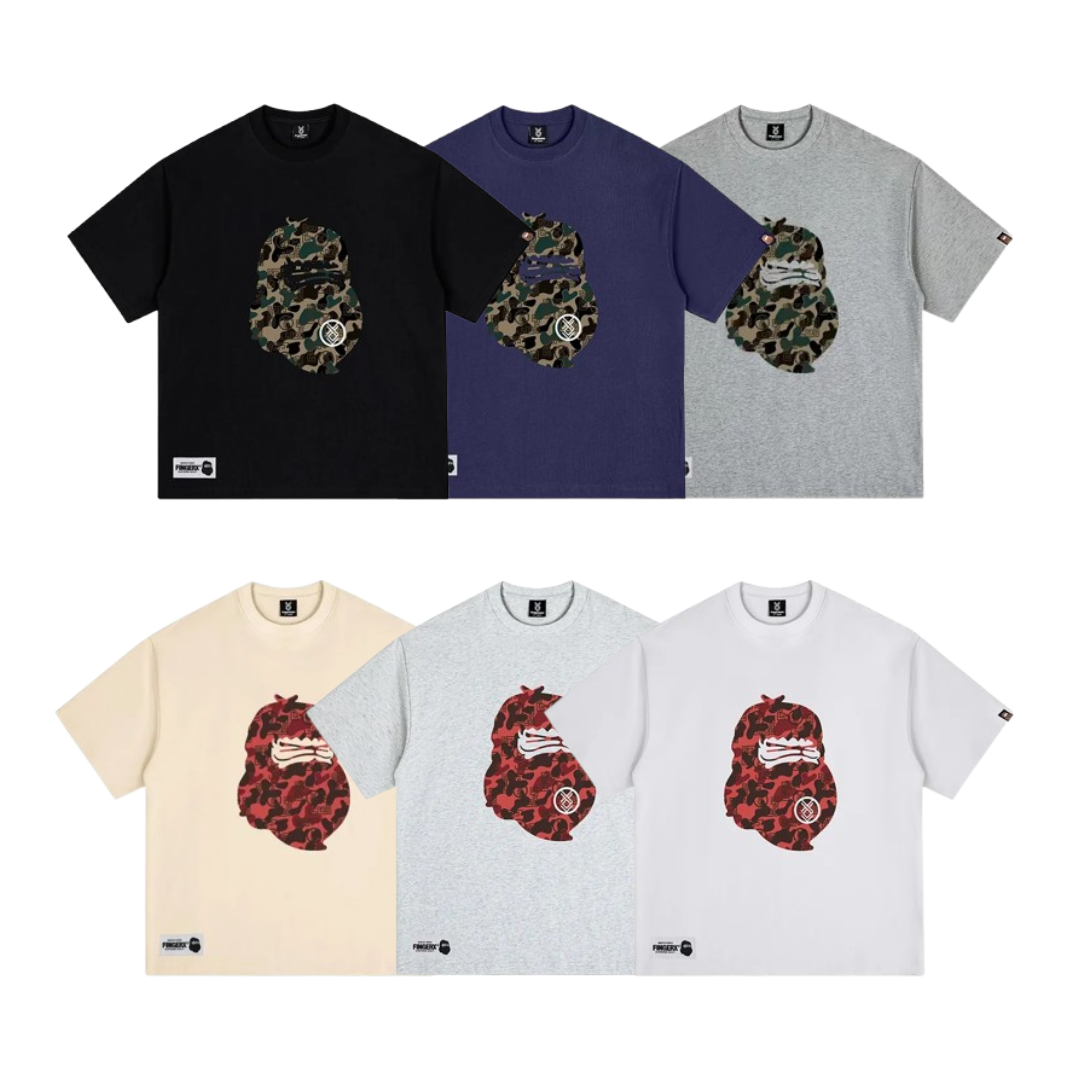 Fingercroxx FGXX 猿人 迷彩 寬鬆厚磅短T