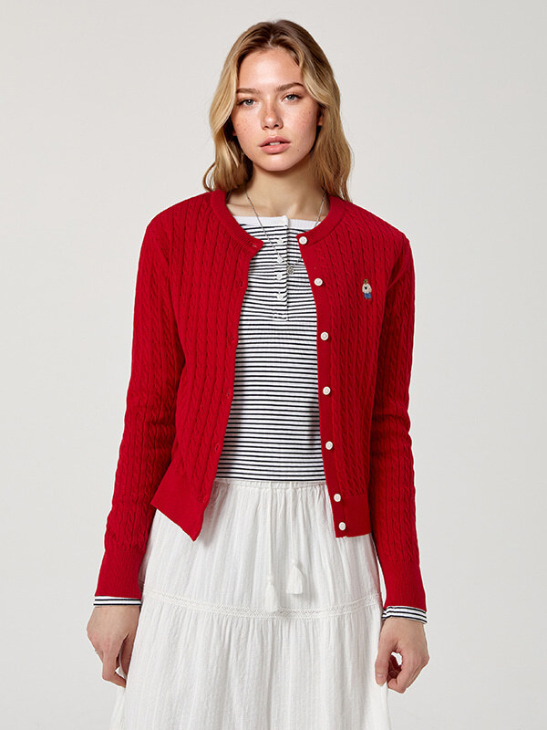 【直播】Who.A.U LX030534 Steve 麻花針織開襟外套