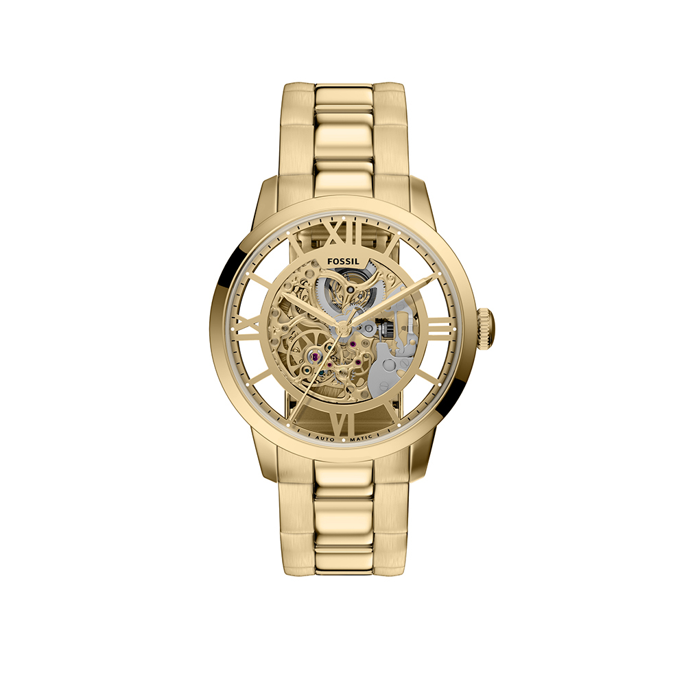 Townsman 城市雅痞鏤空機械手錶 金色不鏽鋼錶帶 26 MM ME3280