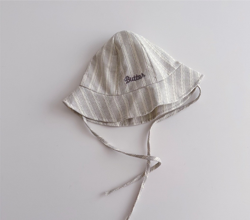 英字條紋綁帶漁夫帽