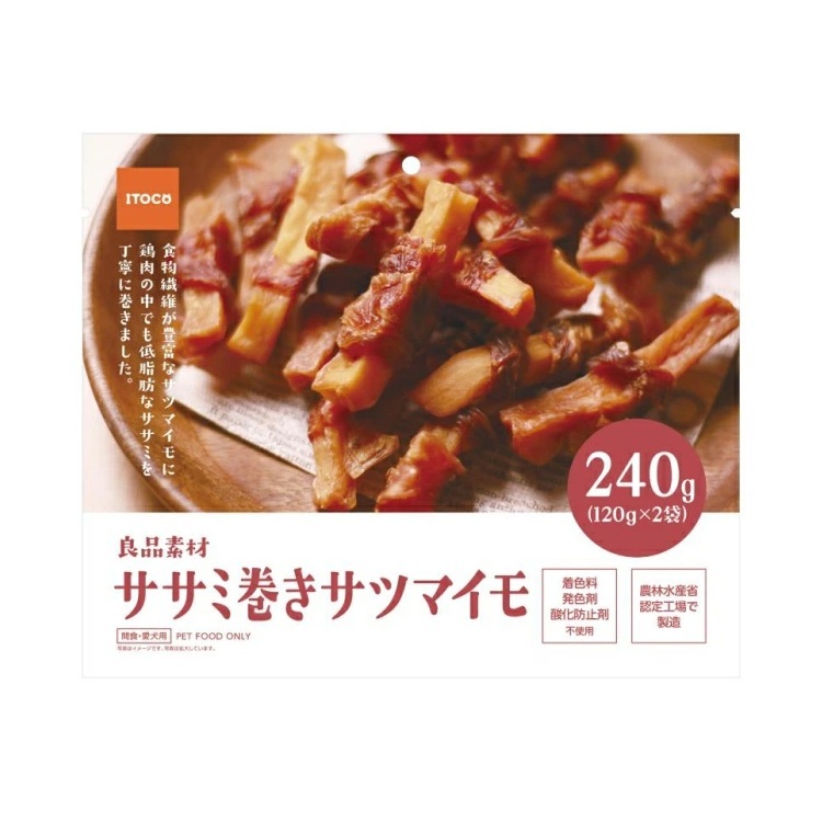良品素材 犬用 甜薯雞柳卷 240g