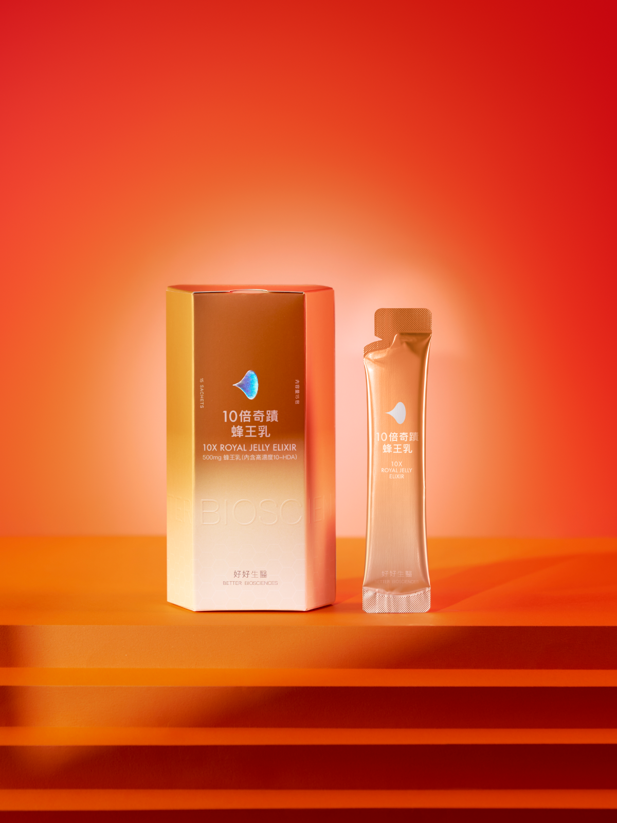 【駕馭時光】十倍奇蹟蜂王乳-500毫克美國蜂王乳 含500Da超小分子膠原蛋白三胜肽 (15包) 預購【JOYCOSMOS專區】