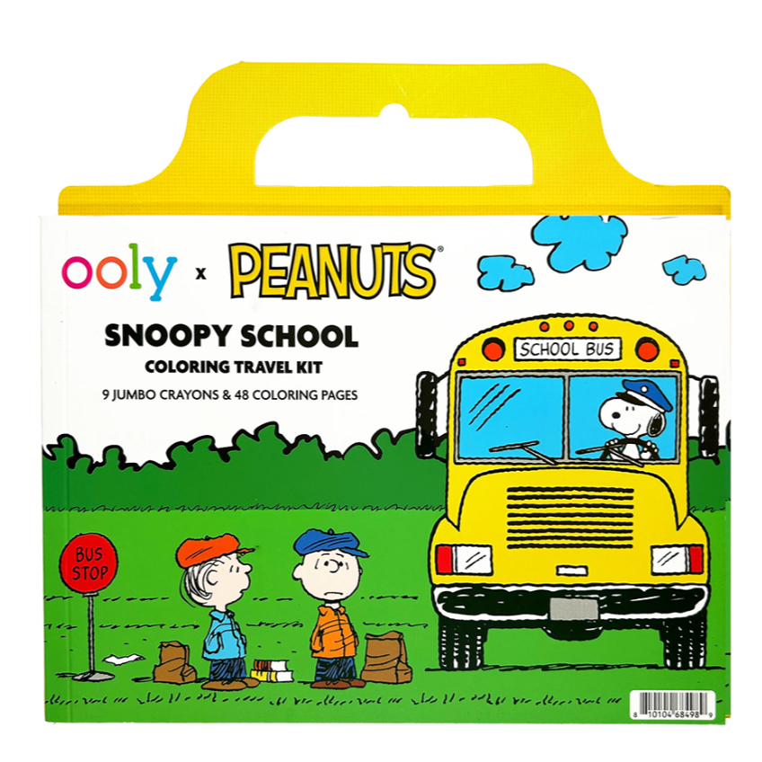 【樂森藥局】美國 Ooly x 史努比聯名系 無毒蠟筆畫冊旅行組 (Snoopy校車旅行趣)