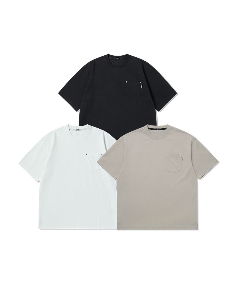 【韓國預購】AKR030405 Lifework 男裝小口袋短袖上衣