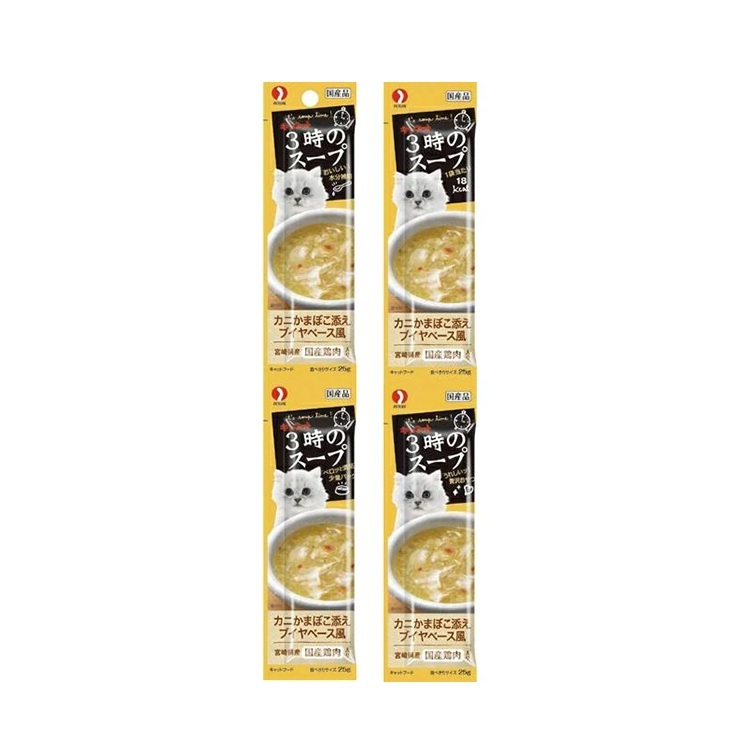 Petline 三時之濃湯(貓用) 雞肉蟹肉濃湯 4 連包