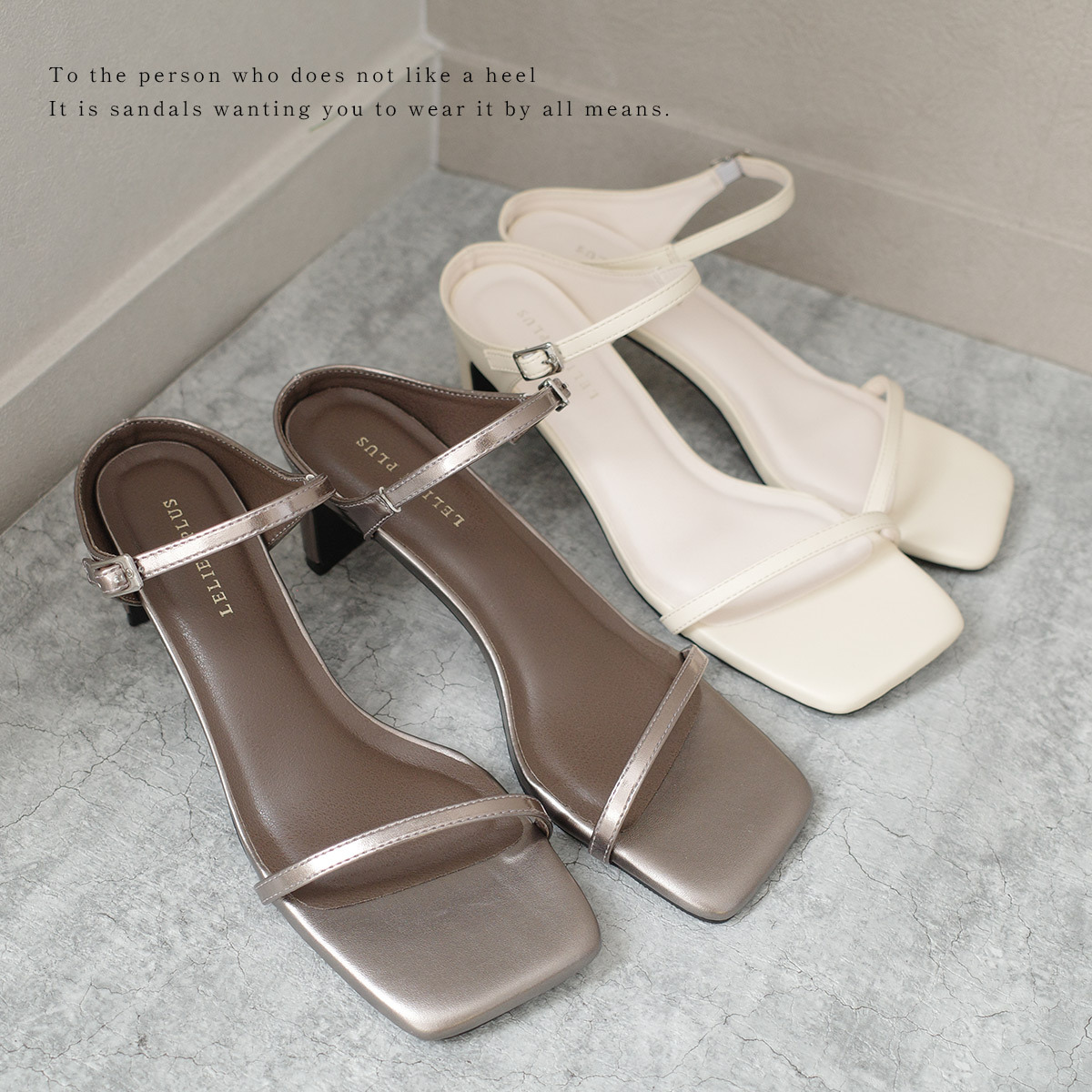 絕美女神 方頭可調式繫帶穆勒板跟涼鞋【CX3122】