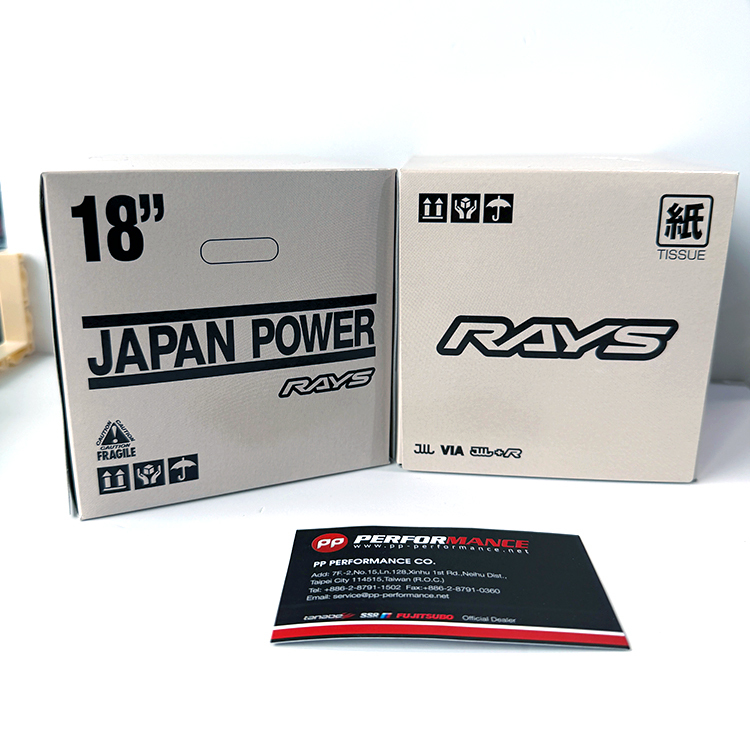 RAYS 官方周邊 鋁圈盒造型面紙盒 盒裝面紙