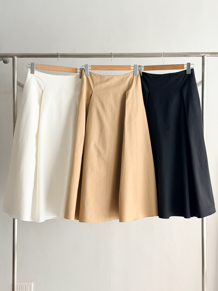 0305經典壓折A字裙