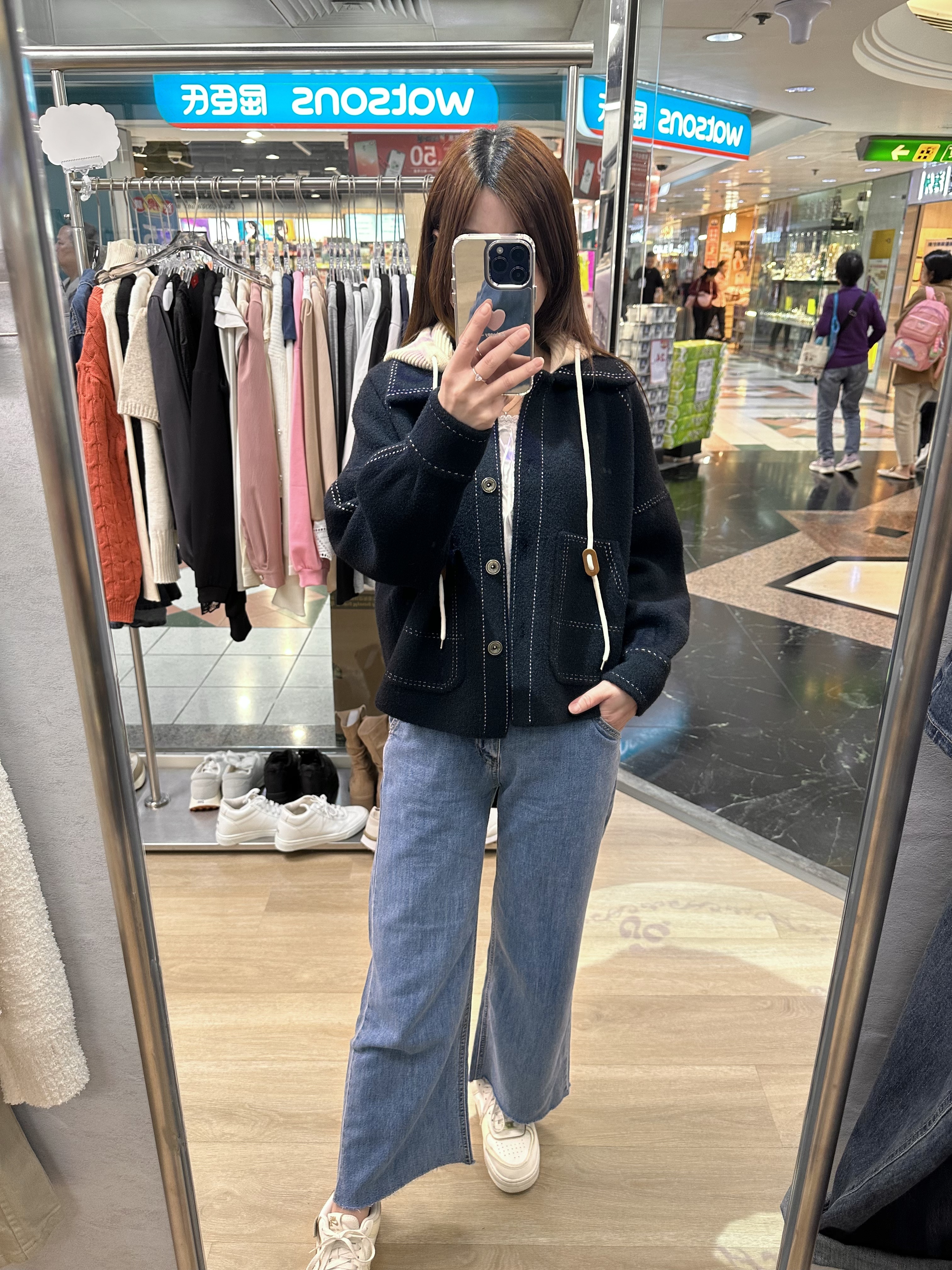 假明線彷水貂毛外套(15080)一口價