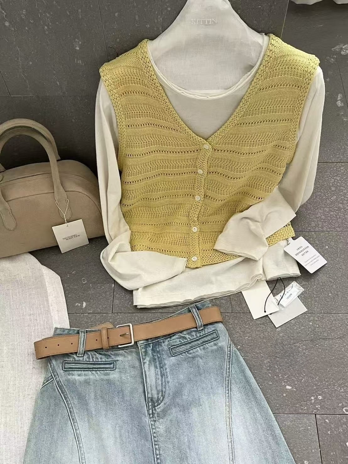 110 韓系糖果針織背心