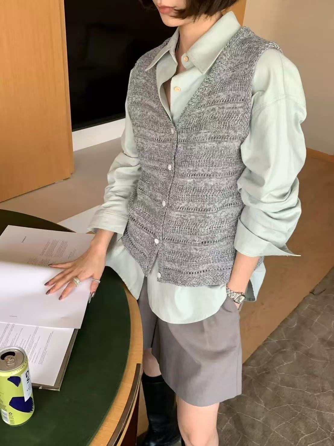 110 韓系糖果針織背心