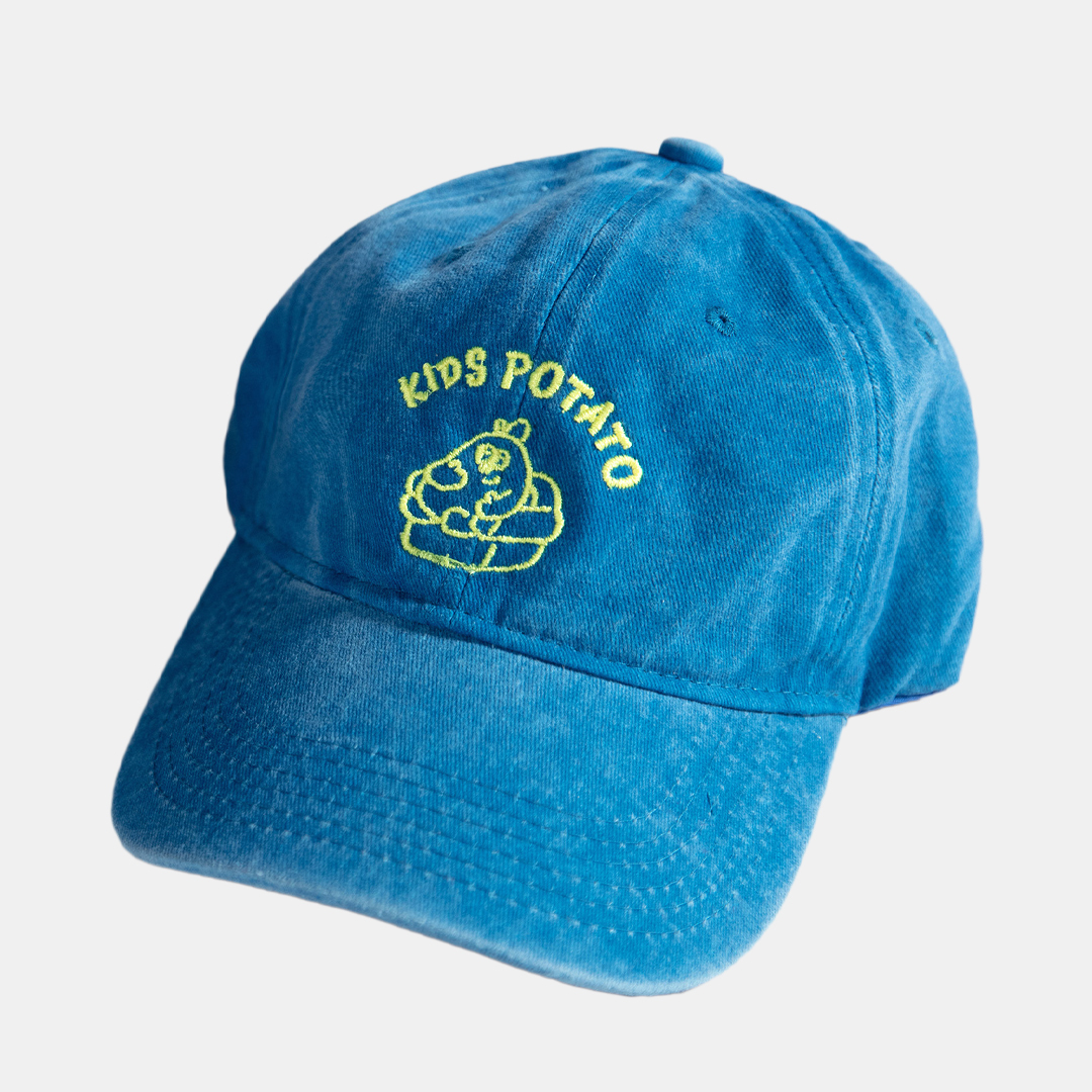 專薯於你 刺繡鴨舌帽 (復古水洗藍)