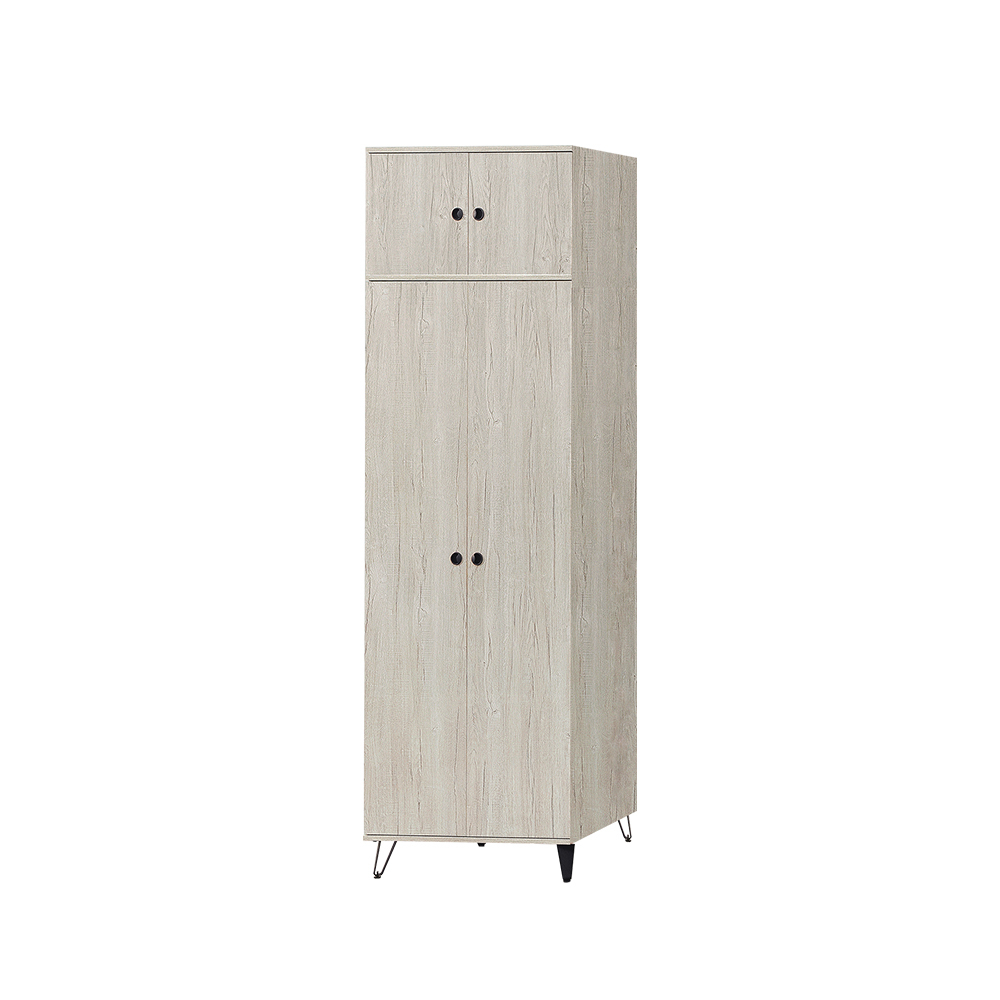 柏蒂家居-歐文2.6尺四門衣櫃/衣櫥-單吊桿+二抽(衣櫃+棉被櫃)