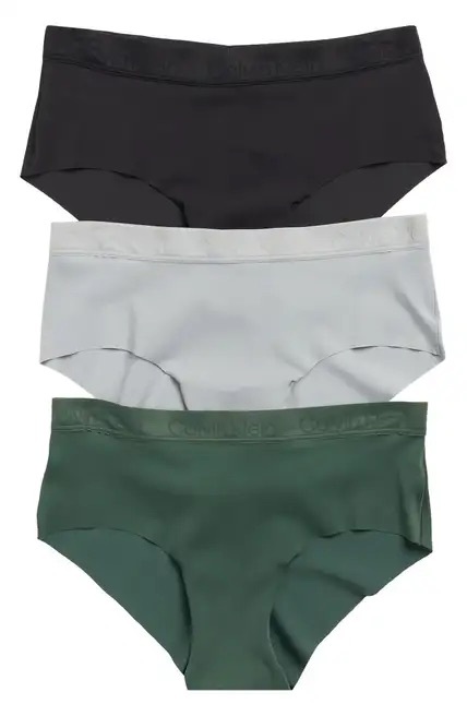 Calvin Klein Assorted 3-Pack Raw Cut Hipster Briefs