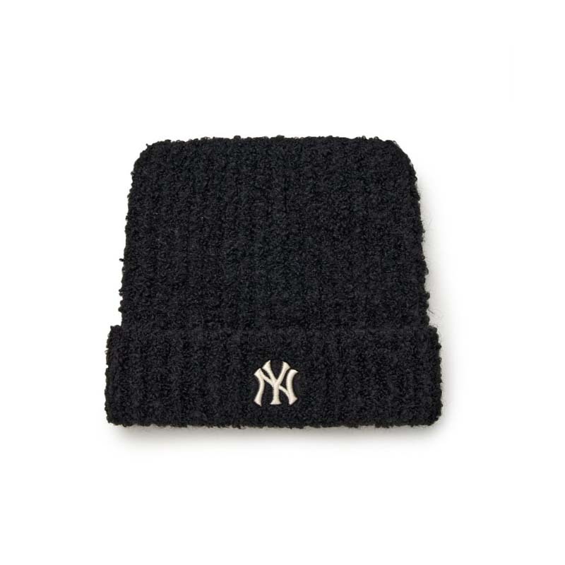 韓國 MLB 貓耳針織毛帽 黑色 Karina 同款 MLB-08 [台灣現貨]