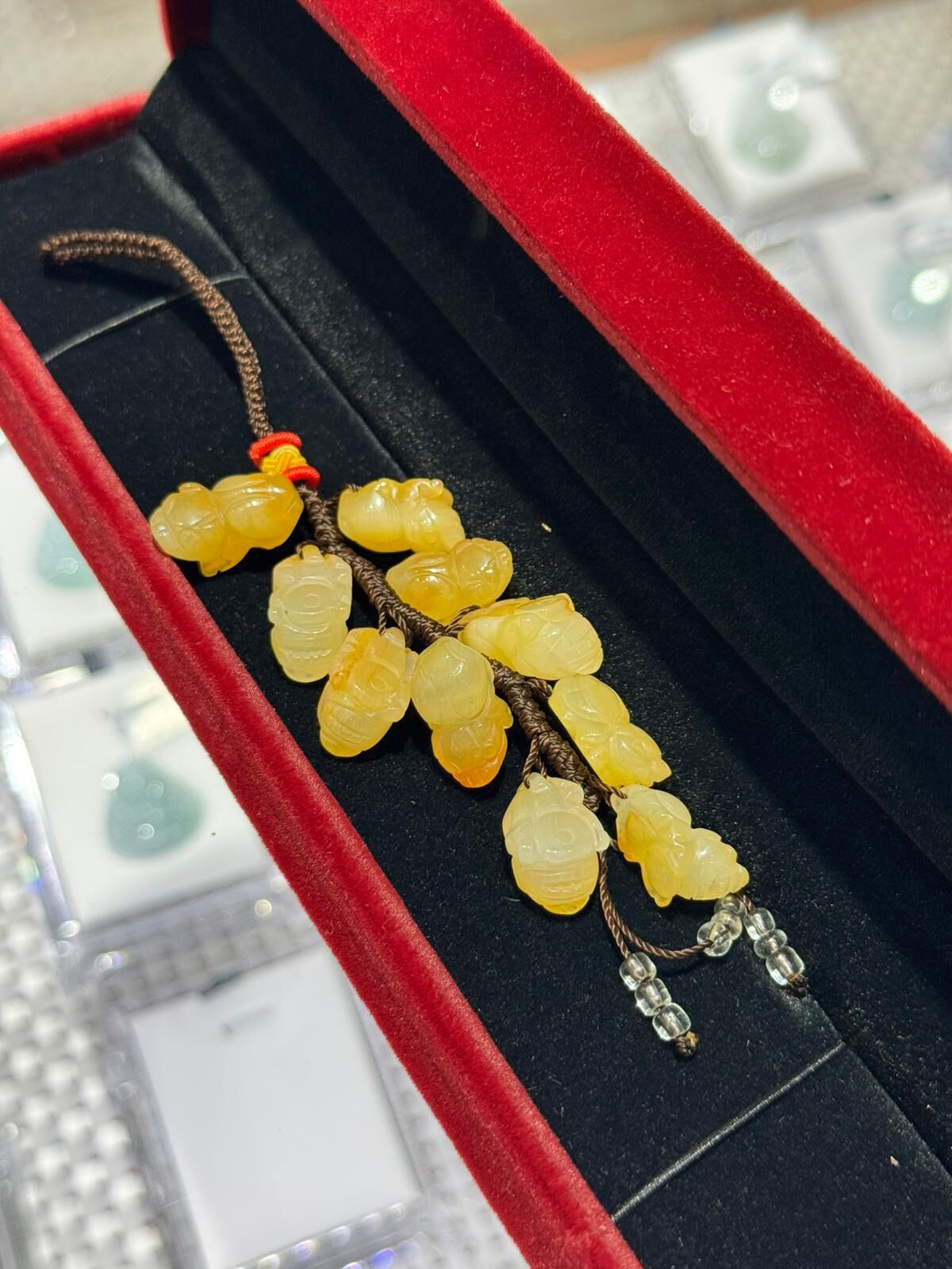 (6792) 黃龍玉車掛8-16粒