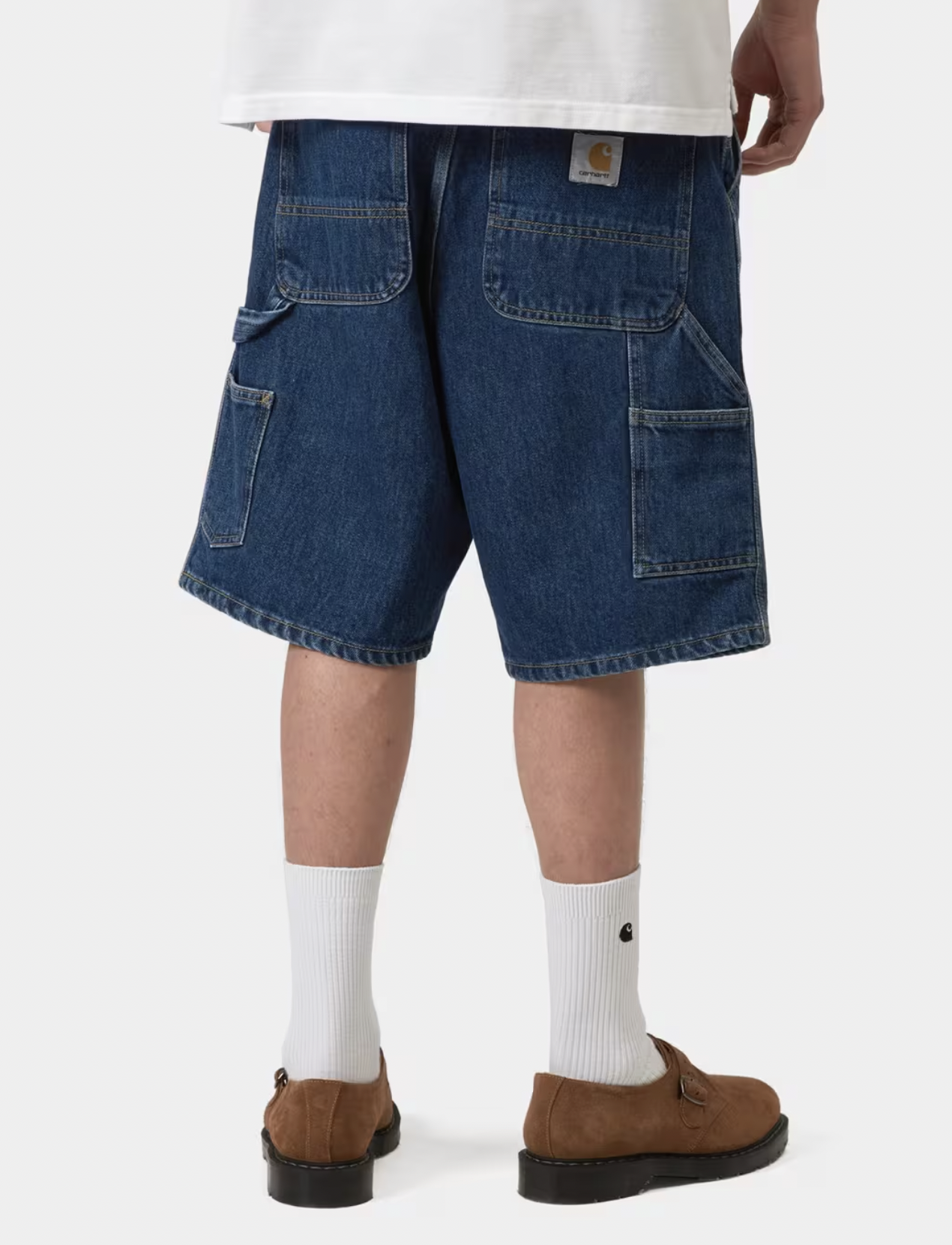 [現貨] CARHARTT WIP SINGLE KNEE SHORT | BLUE STONE WASHED