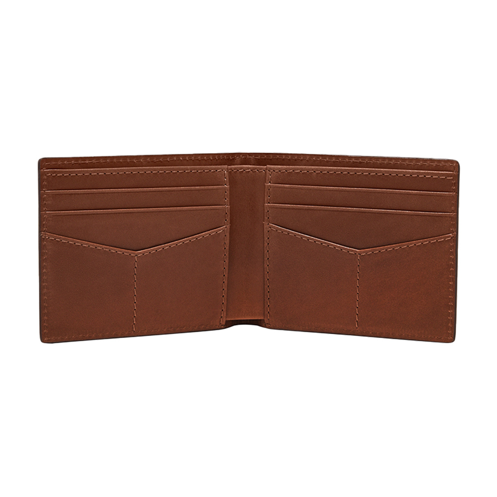 Derrick 真皮拼接多卡層質感短夾-咖啡色 ML4742194