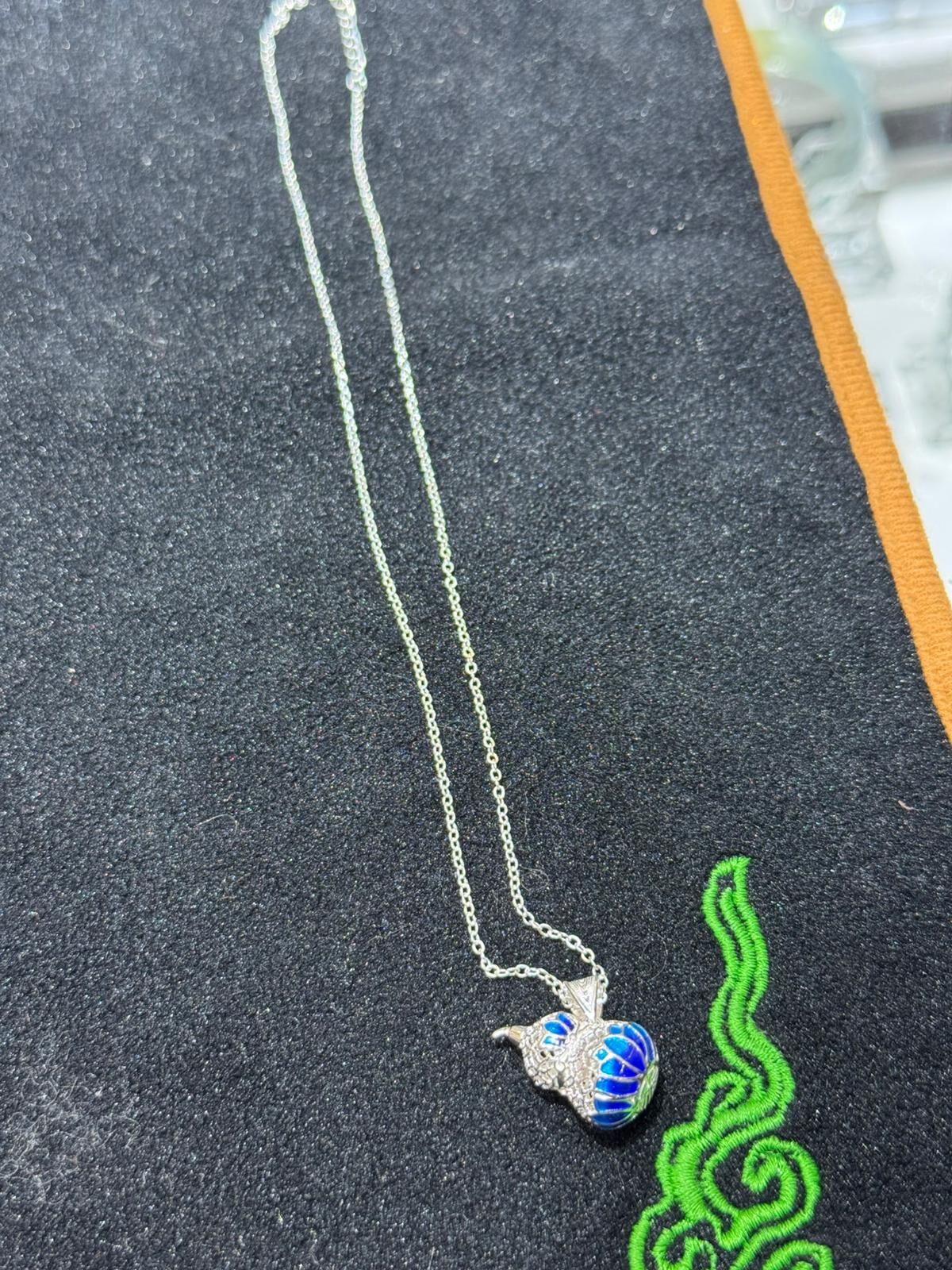 (6797) 琺瑯蓮花葫蘆頸鏈