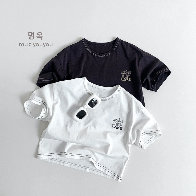 車線英字簡約上衣