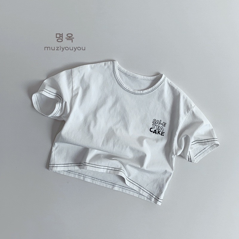 車線英字簡約上衣