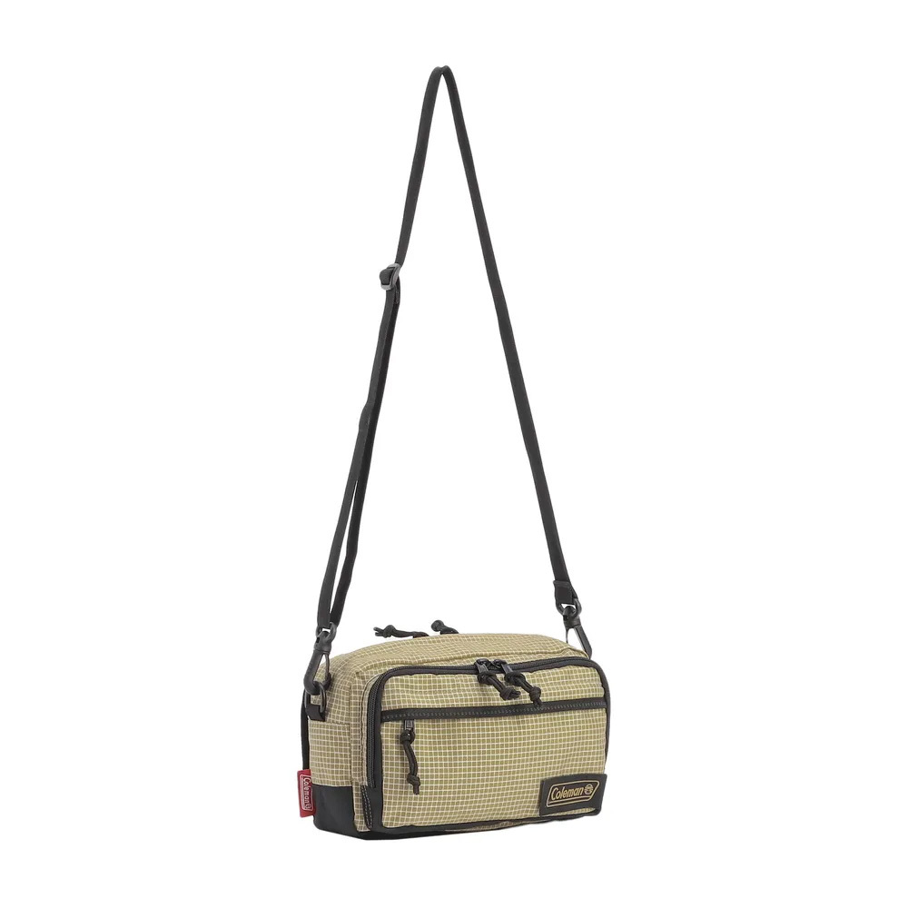 美國品牌Coleman 2L WALKER 斜揹包 -棕色方格 (24 x 15 x 7cm)-2235121