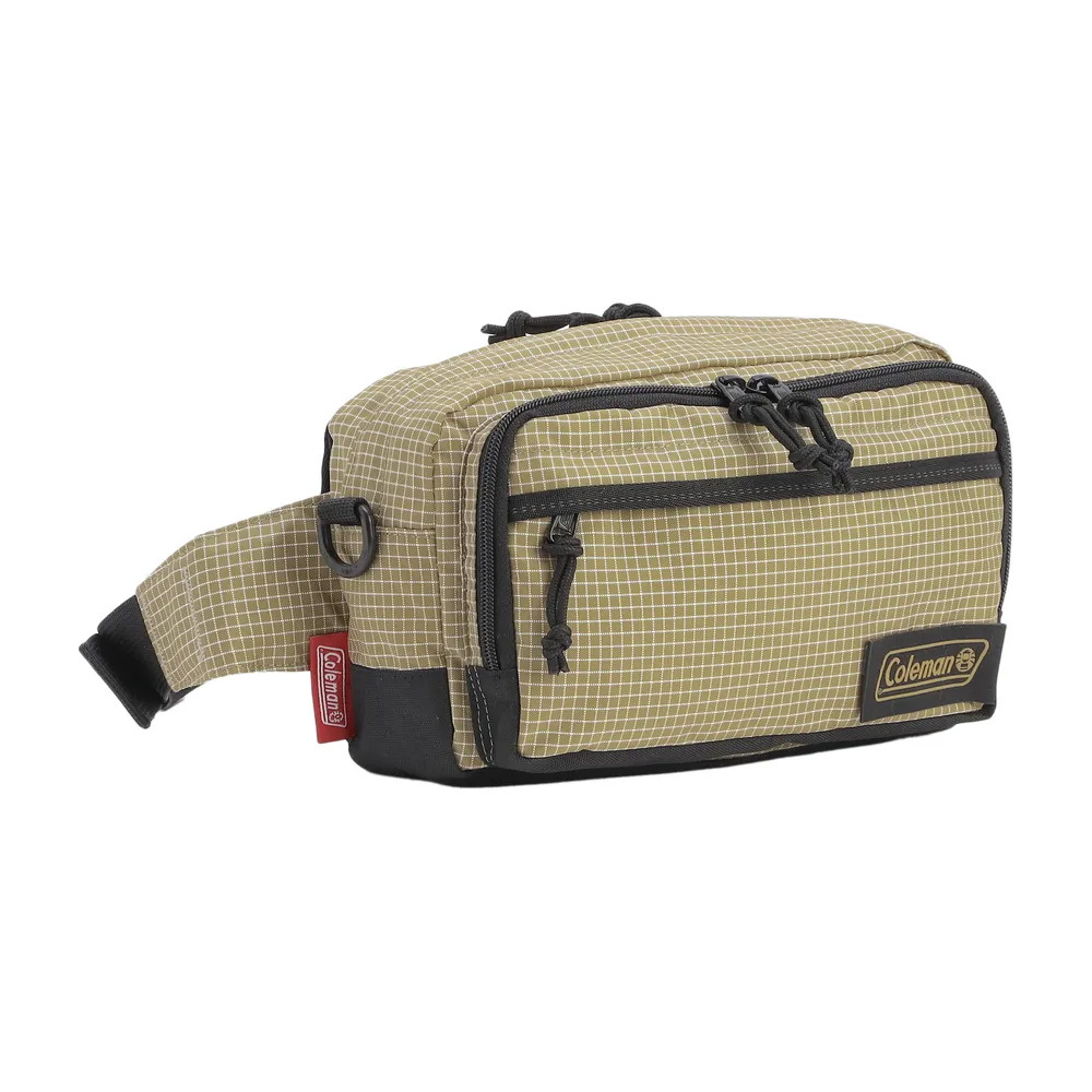 美國品牌Coleman 2L WALKER 斜揹包 -棕色方格 (24 x 15 x 7cm)-2235121