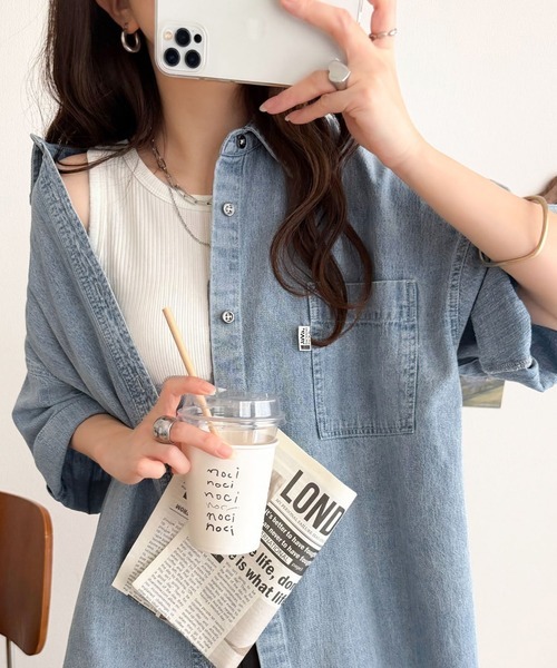 日本🇯🇵連線 JAVA 復古牛仔布排扣短袖襯衫 男女可穿 寬鬆 美式 牛仔布料 落肩 短袖 襯衫 3色(任買兩件711免運)/預購