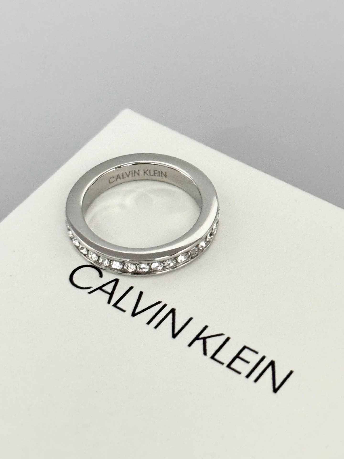 【預購】CalvinKlein ck 經典Hook系列 滿鑽 滿天星 情侶 對戒 316不鏽鋼 戒指