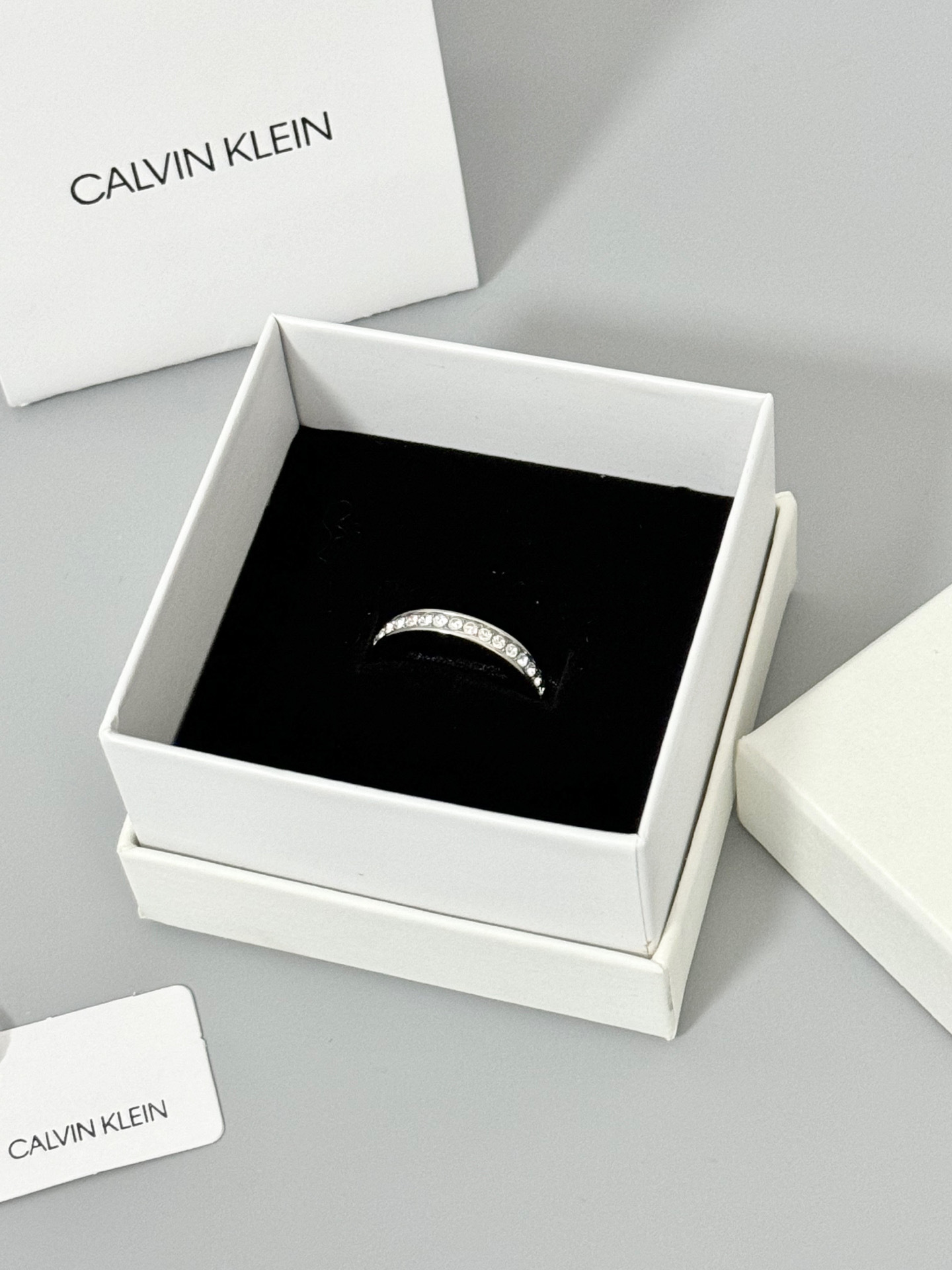 【預購】CalvinKlein ck 經典Hook系列 滿鑽 滿天星 情侶 對戒 316不鏽鋼 戒指