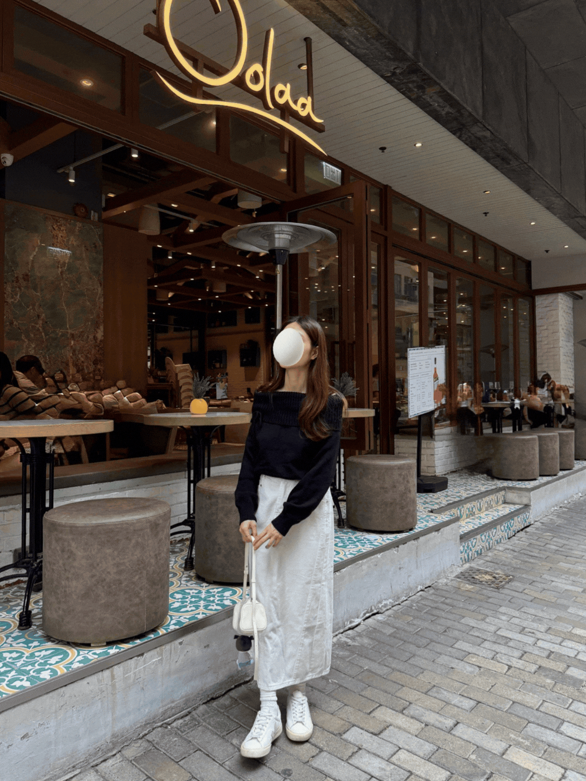 《KR》挺臀骨線薄身牛仔長裙