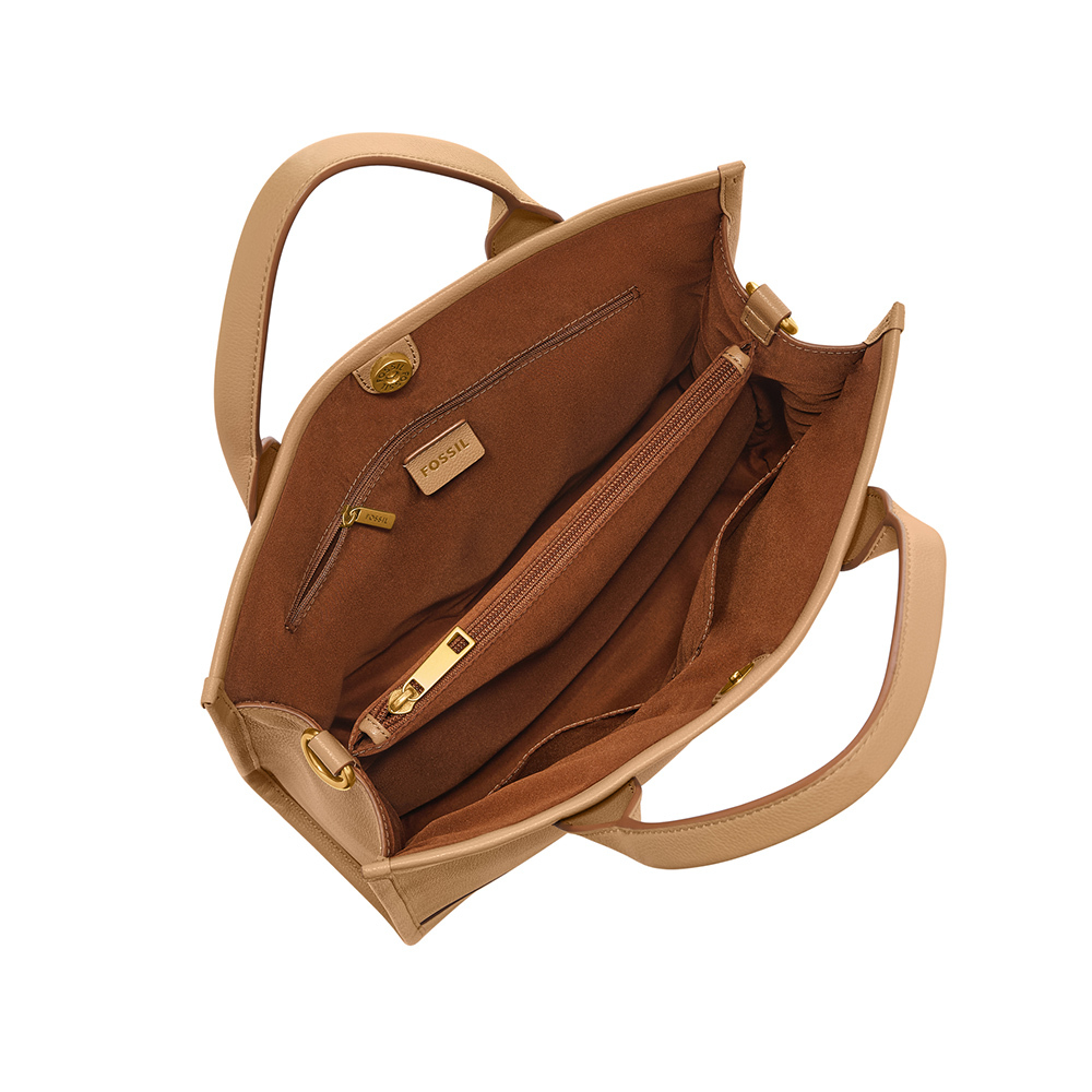 Kyler 大容量真皮兩用方包-淺咖啡色 SHB3103262