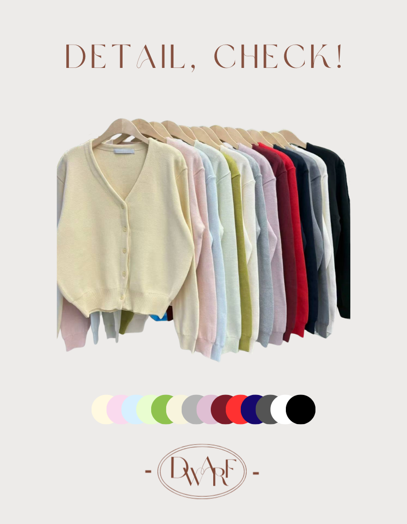 《KR》14色可選! V領微挺身針織外套