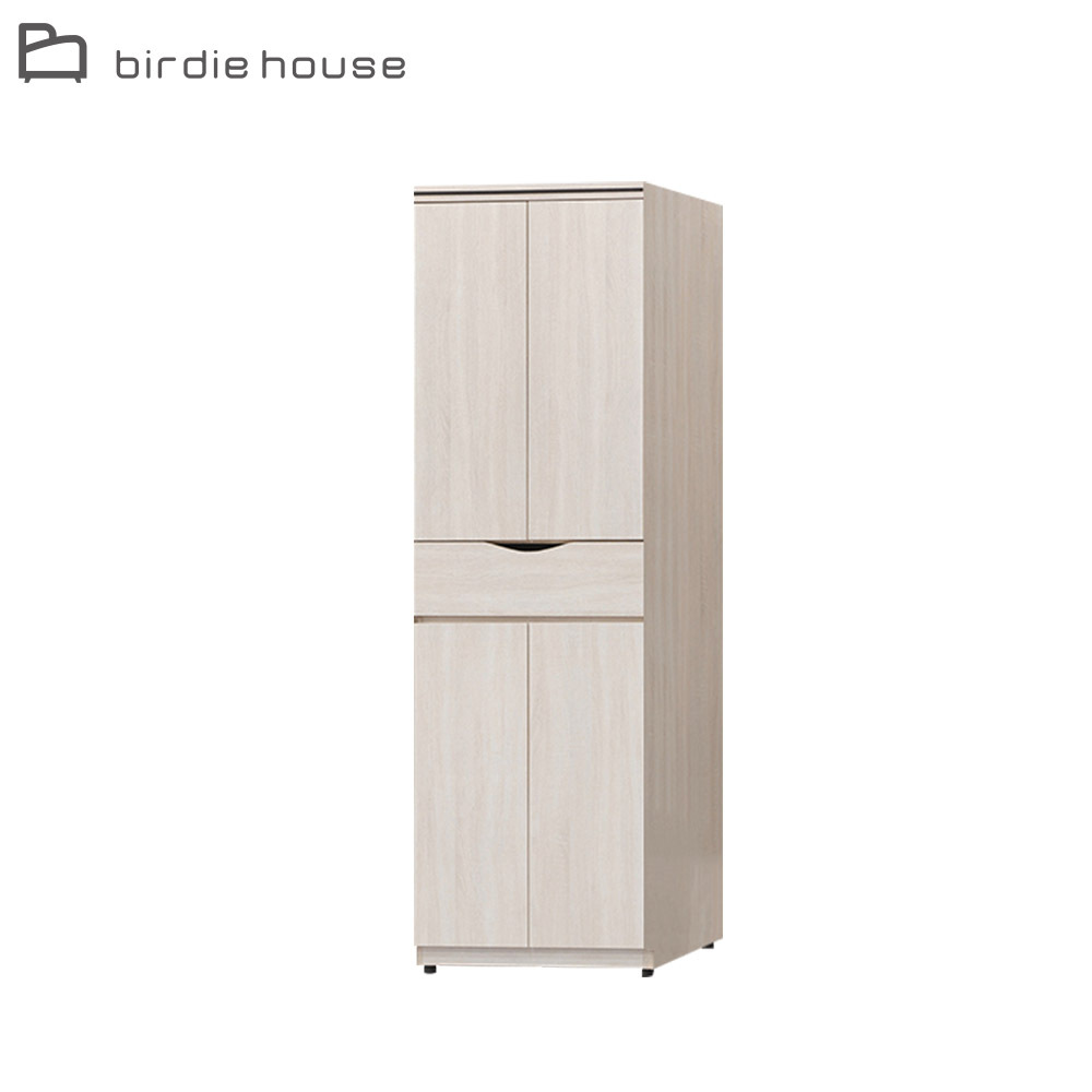 柏蒂家居-諾蘭2.5尺四門一抽衣櫃/衣櫥-雙吊桿