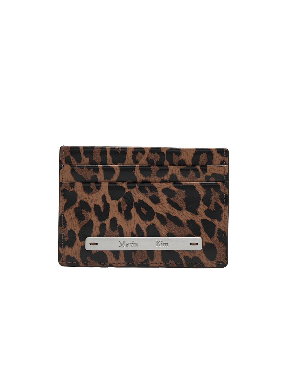 LEOPARD VINTAGE CARD WALLET IN BROWN