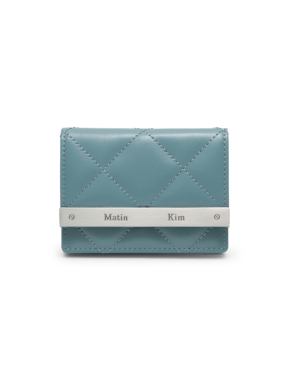 PUFF QUILT WALLET IN BLUE