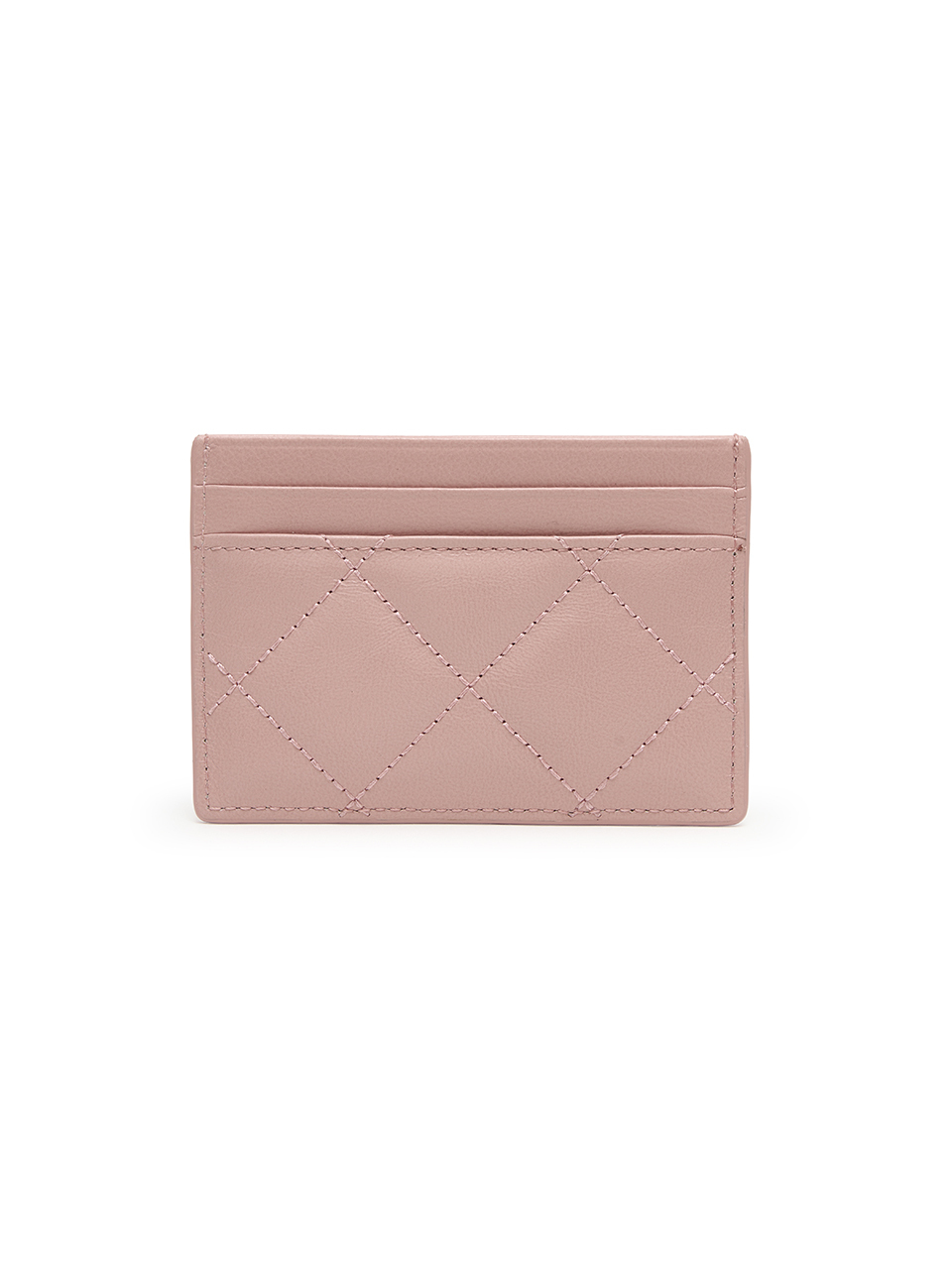 PUFF QUILT CARD WALLET IN PINK