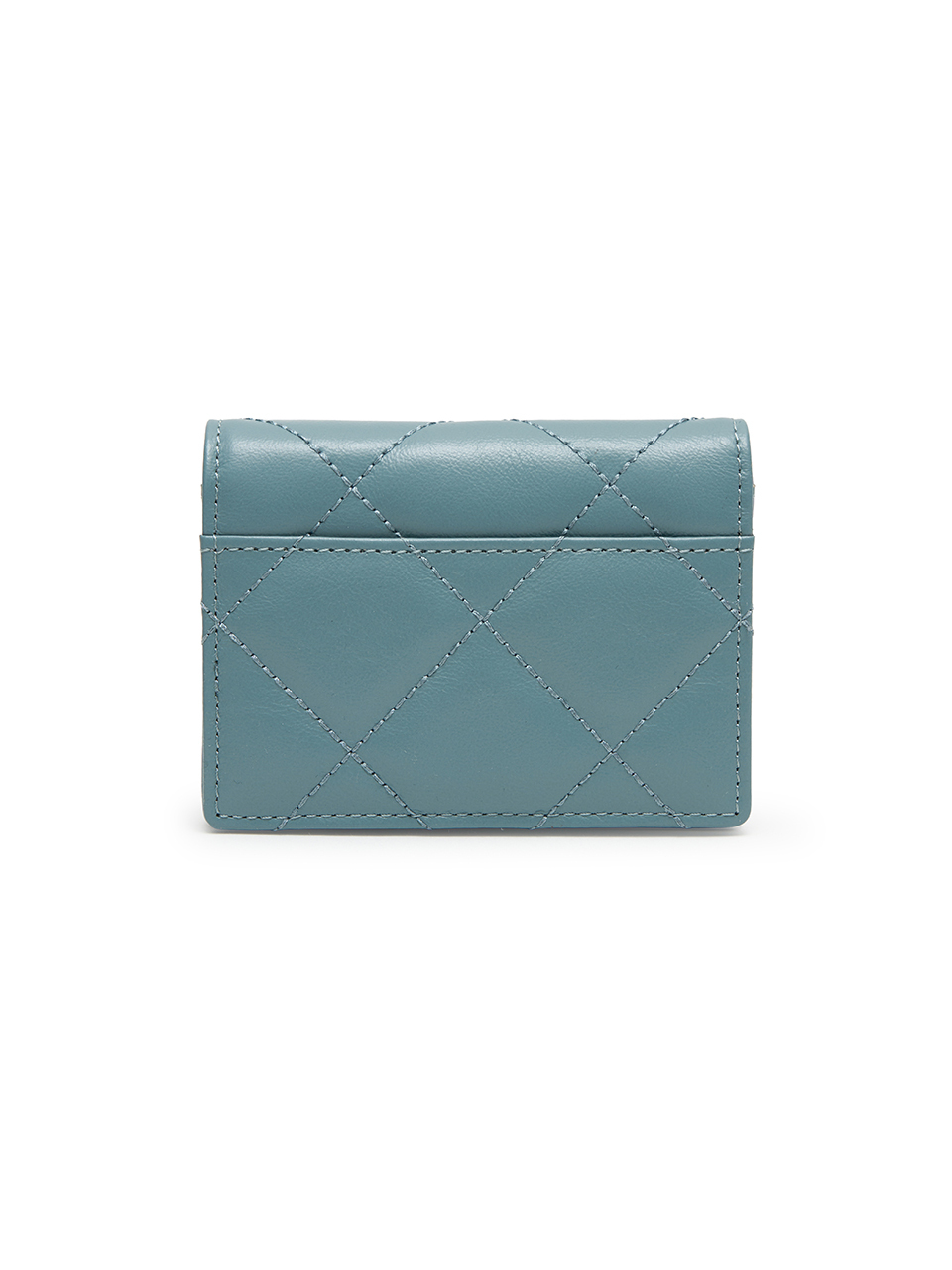 PUFF QUILT WALLET IN BLUE