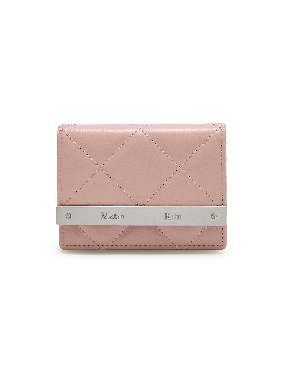 PUFF QUILT WALLET IN PINK