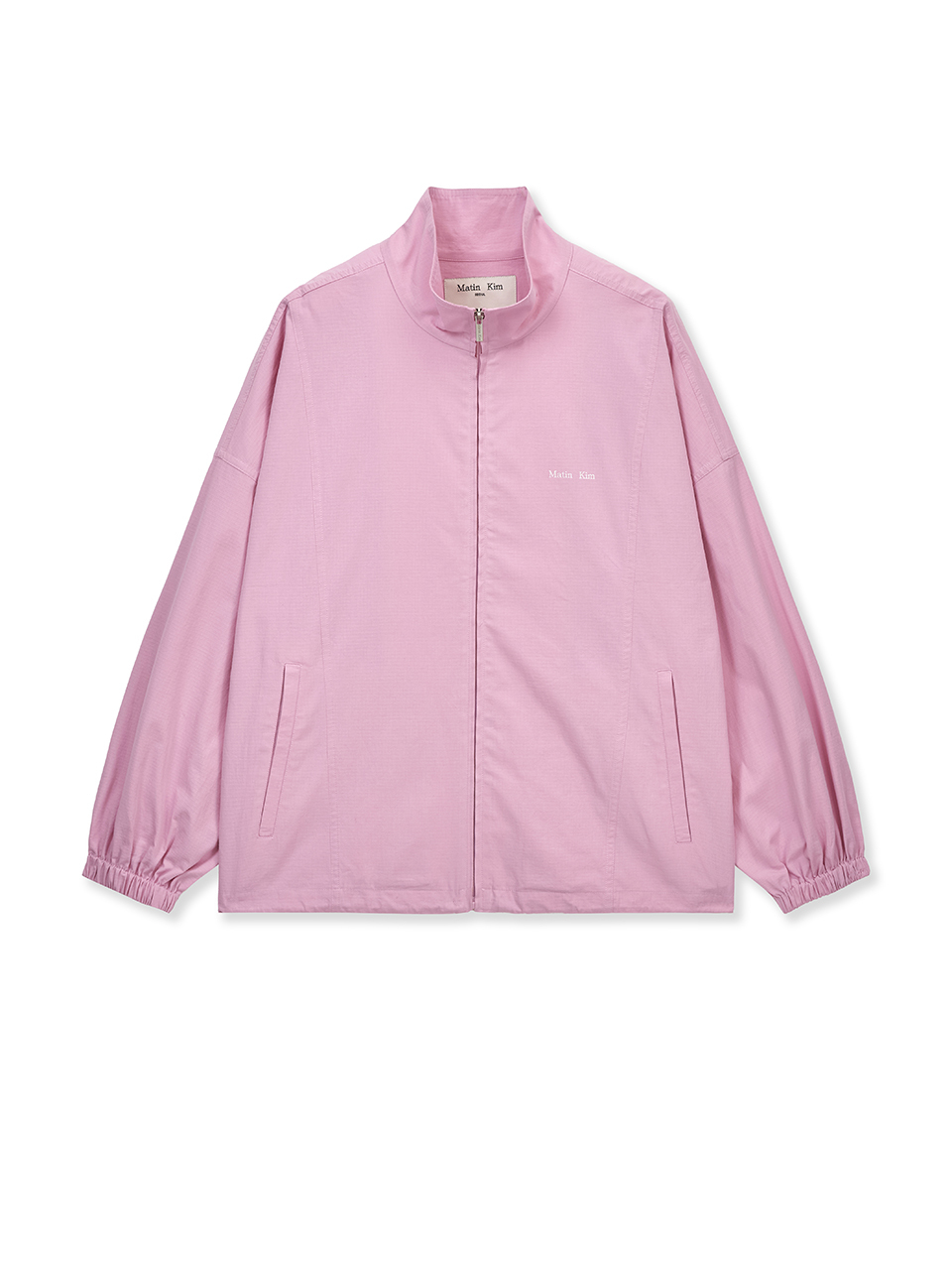 BACK LOGO HIGH NECK JUMPER IN PINK